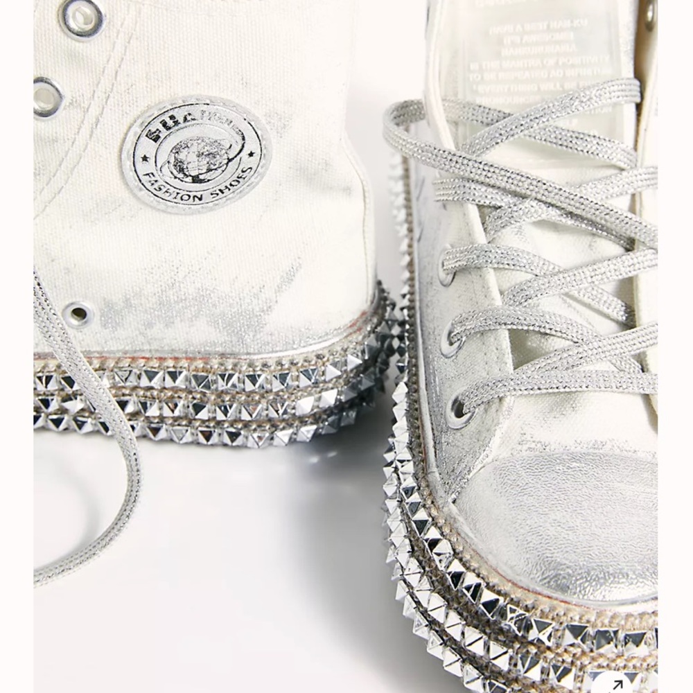 Free People | Cruise Studded Hi Top Sneakers